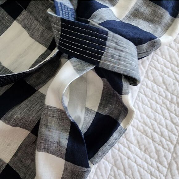 J crew gingham spaghetti straps with pockets crop coastal jumpsuit - Picture 13 of 16